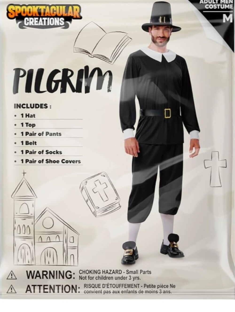 Men's Pilgrim Costume, M